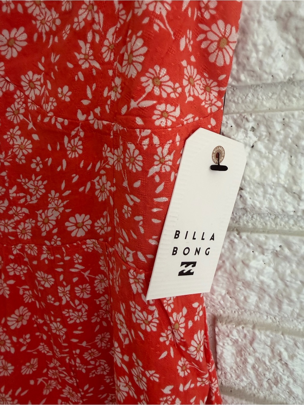 Billabong Texas Beach Coral Floral Tie-Front Mini Dress - Picture 5 of 10